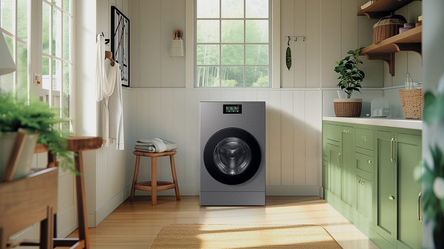 Con Inteligencia Artificial, la lavadora secadora Bespoke AI Laundry Combo™ innova en el proceso de lavado