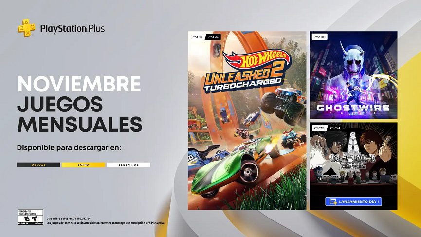 Juegos mensuales en PlayStation Plus para noviembre