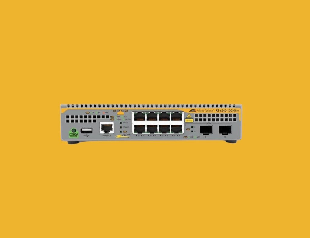 Allied Telesis Presenta La Serie X240 de switches de borde Multi-Gigabit POE++ de 90W