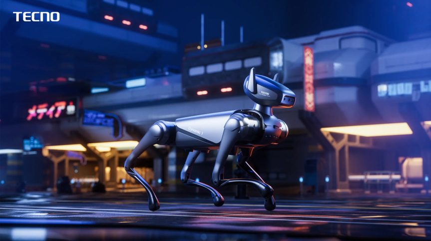 TECNO revoluciona la tecnología en Colombia con Teggie, su primer perro robot, Dynamic 1