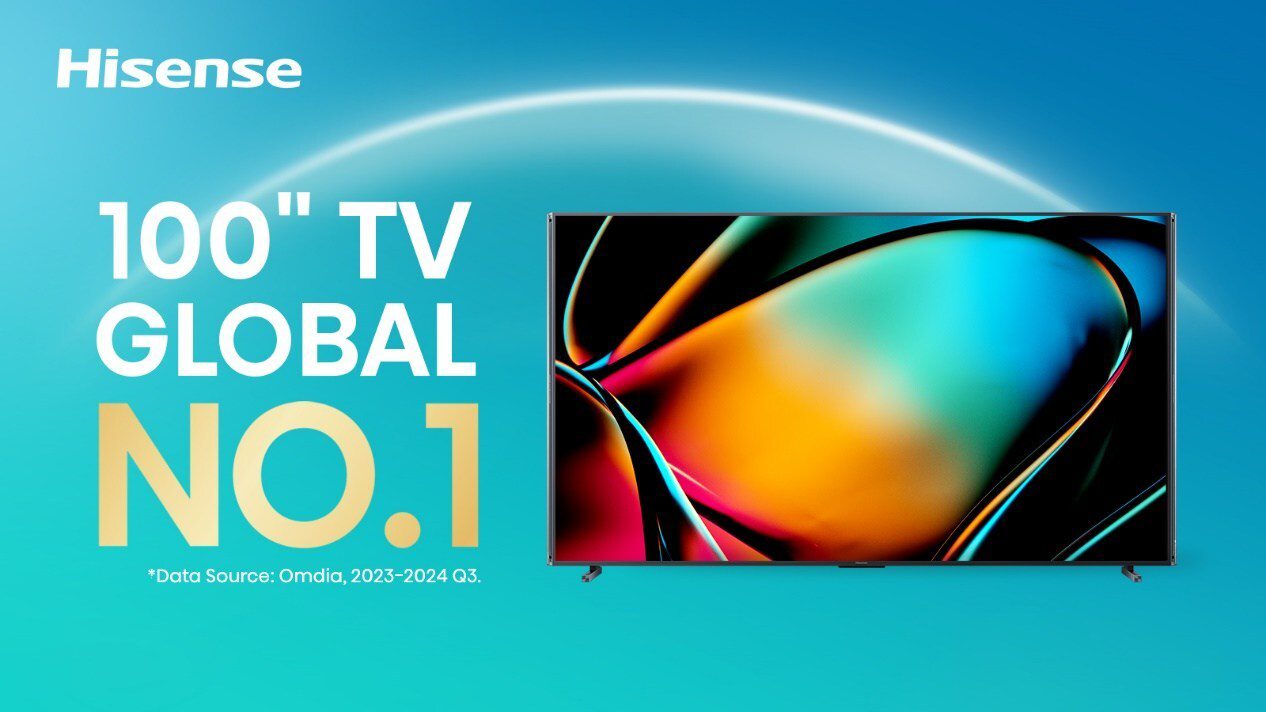 Hisense se asegura el primer puesto en envíos globales de televisores de 100 pulgadas