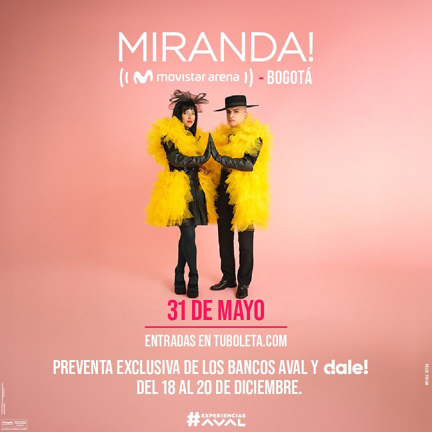 Miranda!, realeza del electropop latinoamericano, pondrá a bailar a Bogotá y Medellín