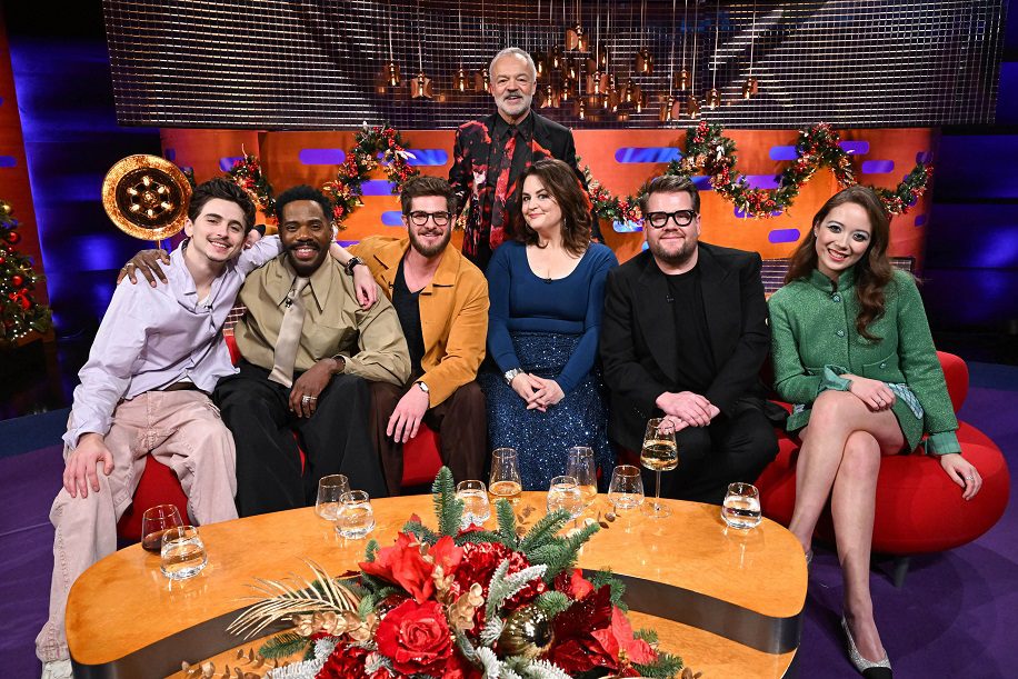 Timothée Chalamet, Andrew Garfield y James Corden, entre los invitados de esta semana en "The Graham Norton Show"