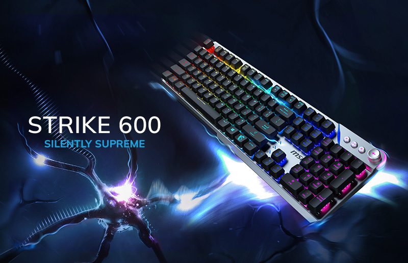 MSI STRIKE 600: el teclado mecánico silencioso para jugadores y profesionales
