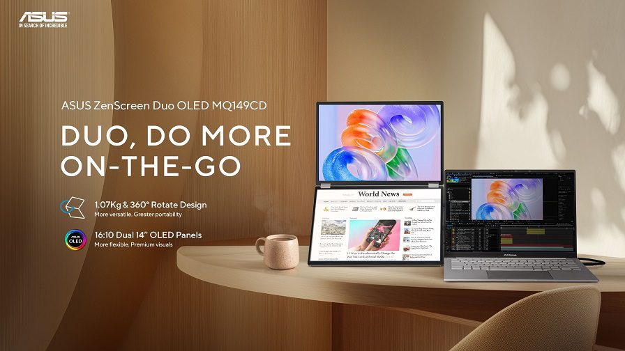 ASUS anuncia la disponibilidad del ZenScreen Duo OLED MQ149CD