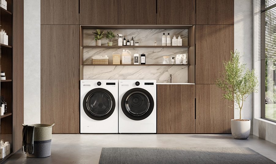 LG presenta una amplia selección de soluciones de lavandería, incluidas lavadoras y secadoras con bomba de calor, en KBIS 2025