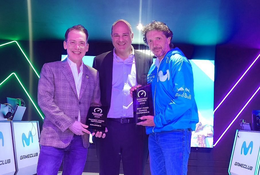 Ookla entrega premio a Movistar por ser el mejor internet fijo para gamers en Colombia
