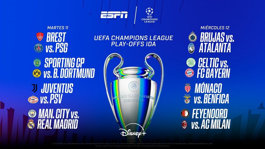 ESPN trae la cobertura mas completa de los playoffs de la UEFA Champions League