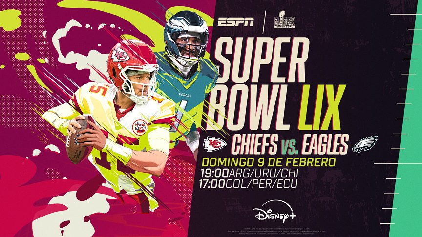¿Quién transmite el Super Bowl LIX en Colombia entre Kansas City Chiefs y Philadelphia Eagles?