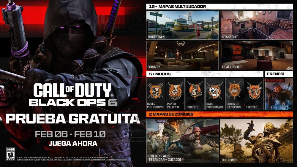 Juega el multijugador de Call of Duty: Black Ops 6 gratis del 6 al 10 de febrero