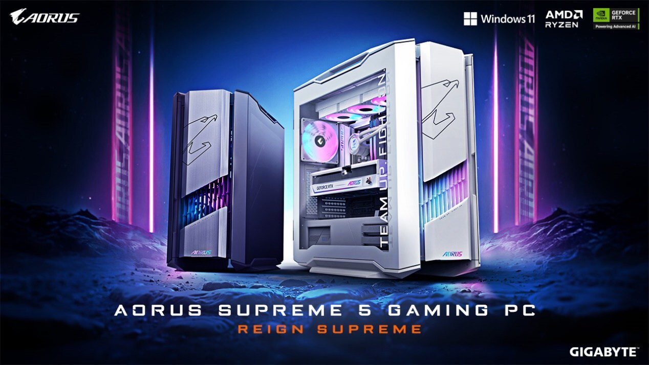 GIGABYTE lanza AORUS SUPREME 5: La PC prediseñada definitiva para gamers en Norteamérica