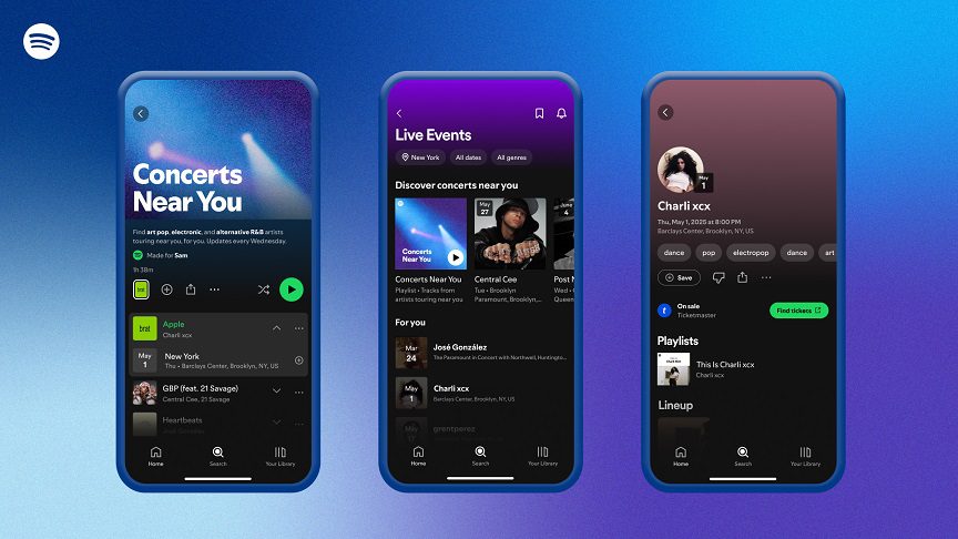 Spotify Lanza "Conciertos Cerca de Ti" para conectar fans y artistas en vivo