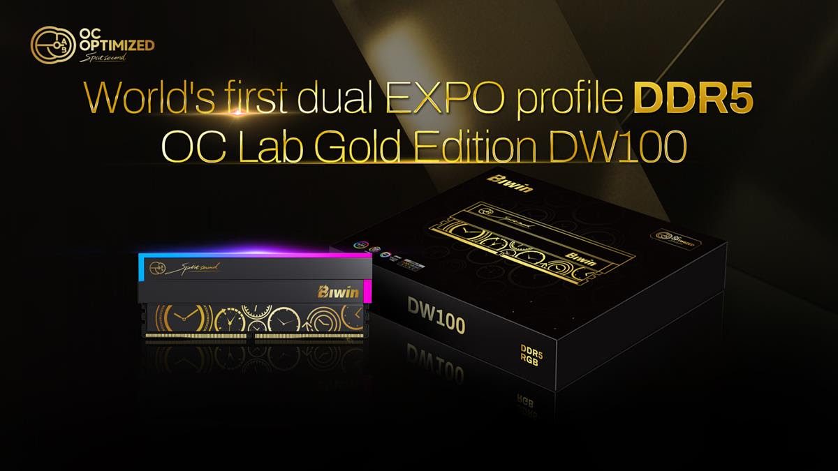 Biwin presenta la primera DDR5 RGB del mundo con perfiles EXPO duales
