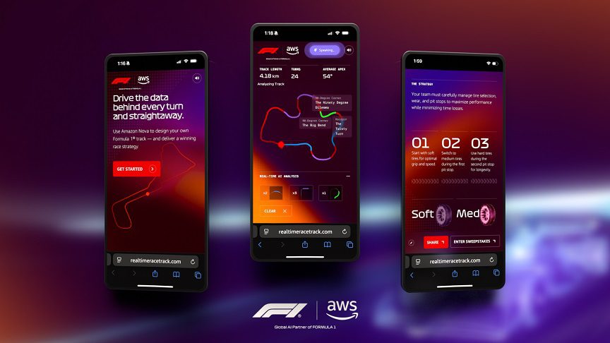 Formula 1 y AWS lanzan plataforma para que fans diseñen pistas de carreras con IA