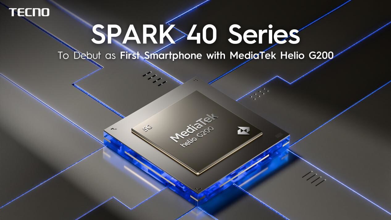 La serie TECNO SPARK 40 se presentará a nivel mundial como el primer smartphone con MediaTek Helio G200 