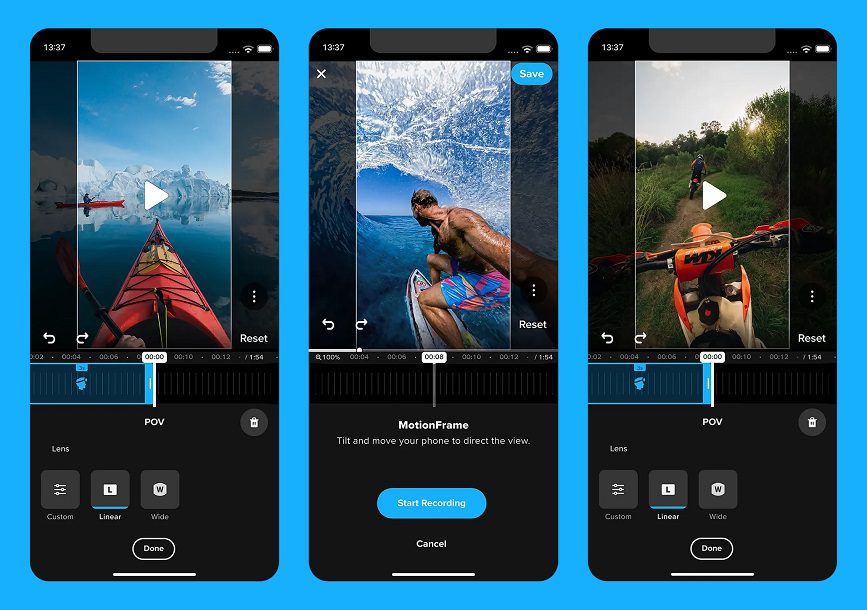 Quik App añade nuevas, sencillas y potentes herramientas de edición de 360° a su suite de edición Reframe