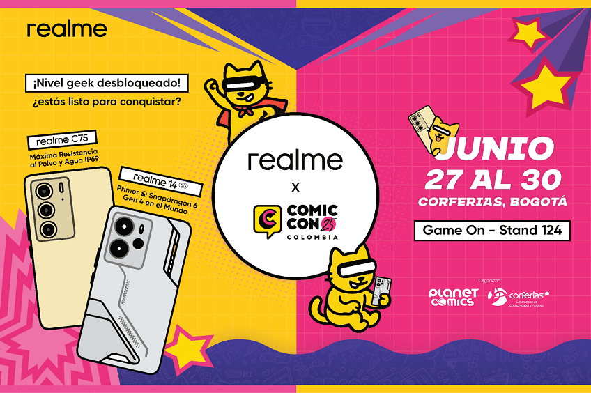 El nuevo realme 14 5G llega oficialmente a Comic Con 2025