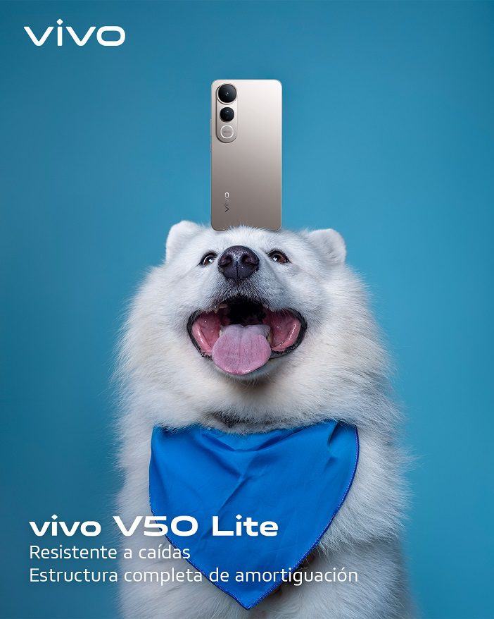 vivo V50 Lite: el celular que puede resistir los accidentes de tus mascotas