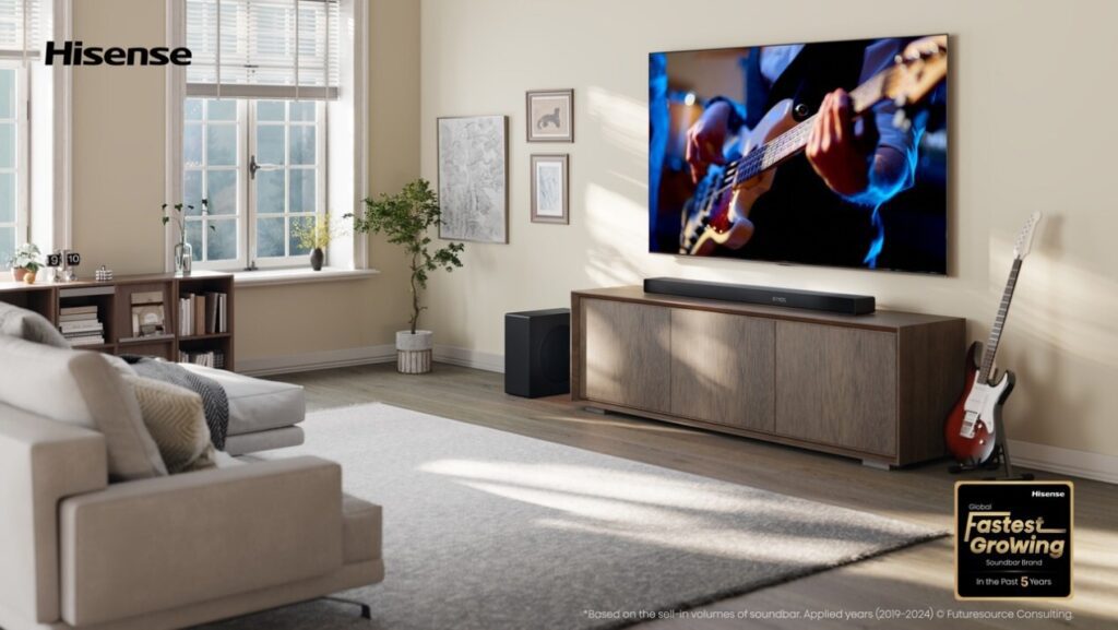 Hisense nombrada la marca de barras de sonido de más rápido crecimiento a nivel mundial en los últimos 5 años 