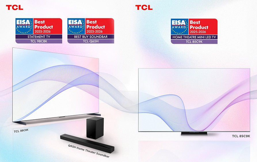 TCL domina con cinco premios EISA, redefiniendo la excelencia en tecnología de pantalla grande y QD-Mini LED 