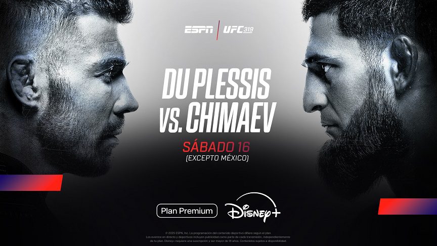 ESPN trae el UFC 319 con el electrizante choque entre Du Plessis y Chimaev
