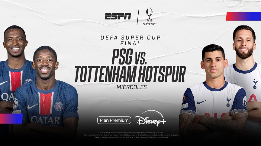 ESPN trae la Supercopa de la UEFA entre PSG-Tottenham Hotspur