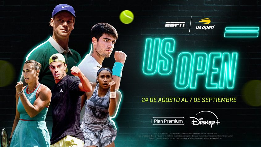 ESPN transmite en exclusiva el US Open 2025