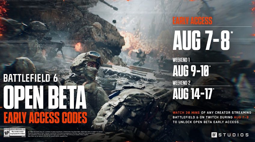 Battlefield 6 presenta su tráiler de la beta abierta: mira las transmisiones el 7 y 8 de agosto para desbloquear el acceso anticipado