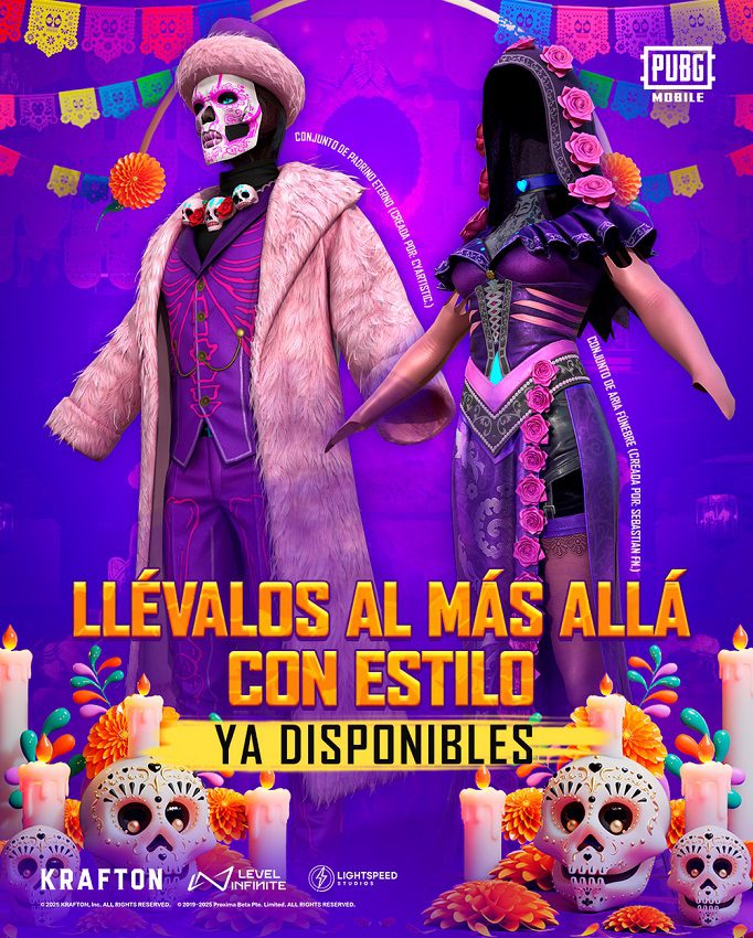 PUBG MOBILE celebra el Día de Muertos con un conjunto exclusivo inspirado en la Catrina y un video muy especial