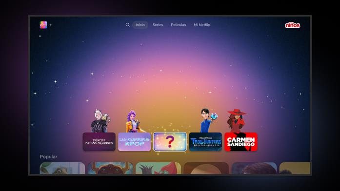 Netflix renueva la experiencia infantil en TV para hacerla más simple, visual y segura