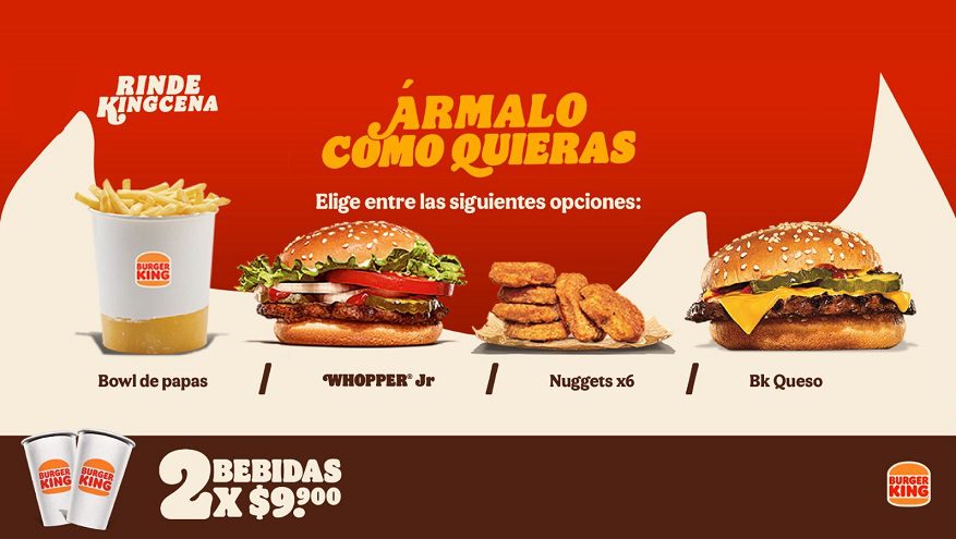 Burger King lanza RindeKingcena: el menú económico que nació en medio de un error viral