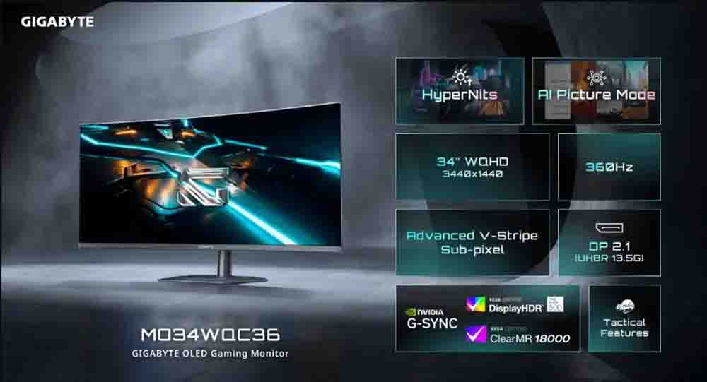 GIGABYTE presentó una nueva generación de monitores OLED en el CES 2026