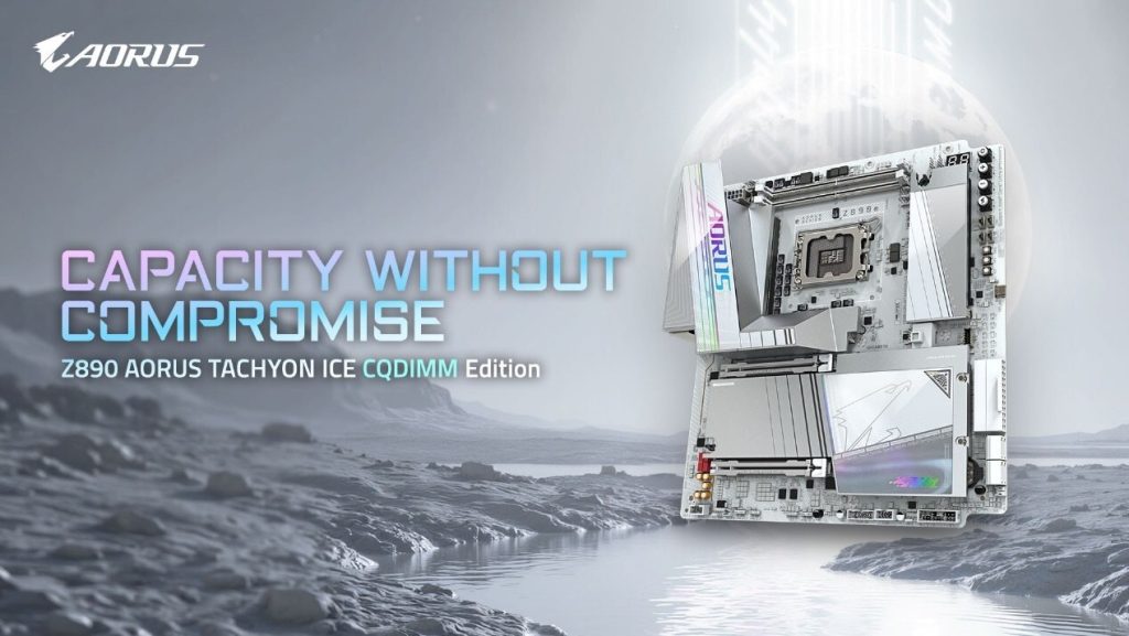GIGABYTE anuncia la primera DDR5-7200 del mundo con 256 GB completos y CQDIMM en CES 2026 
