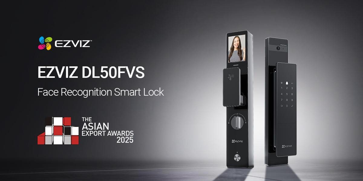 La cerradura inteligente EZVIZ DL50FVS conquista los Asian Export Awards 2025