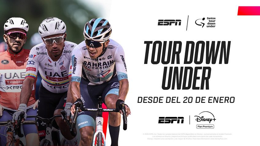 El ciclismo mundial arranca en Australia: sigue el Tour Down Under 2026 en exclusiva por ESPN y Disney+ con la élite suramericana