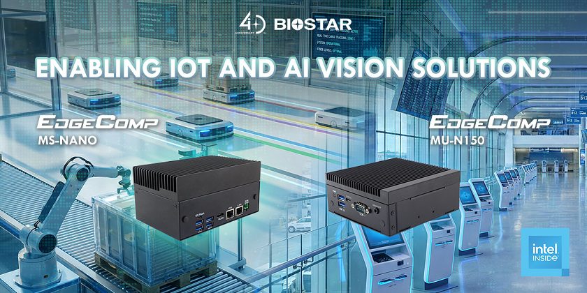 Biostar anuncia una estrategia Edgecomp de doble vía para aplicaciones de IoT E IA de borde