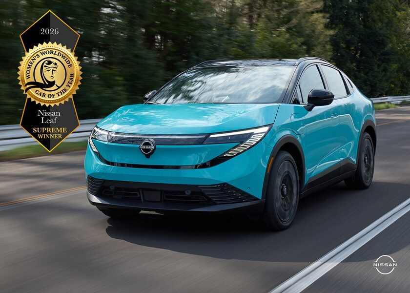 El nuevo Nissan LEAF es el ganador absoluto del Women’s Worldwide Car of the Year 2026