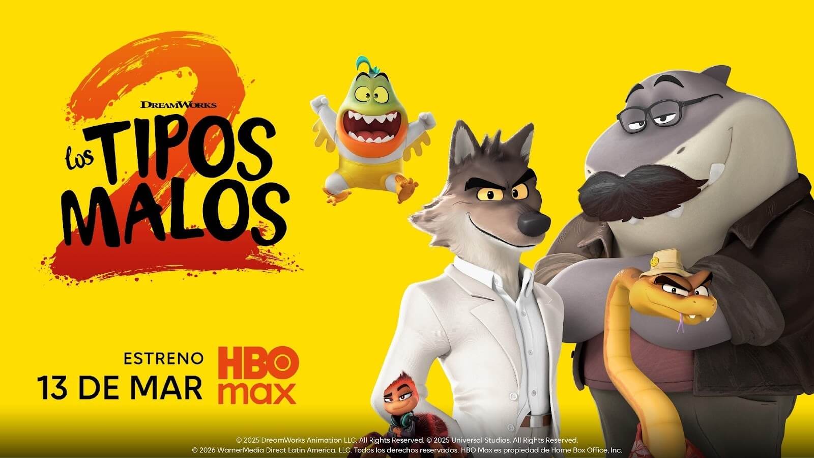 ‘Los Tipos Malos 2’ llega a HBO Max este 13 de marzo
