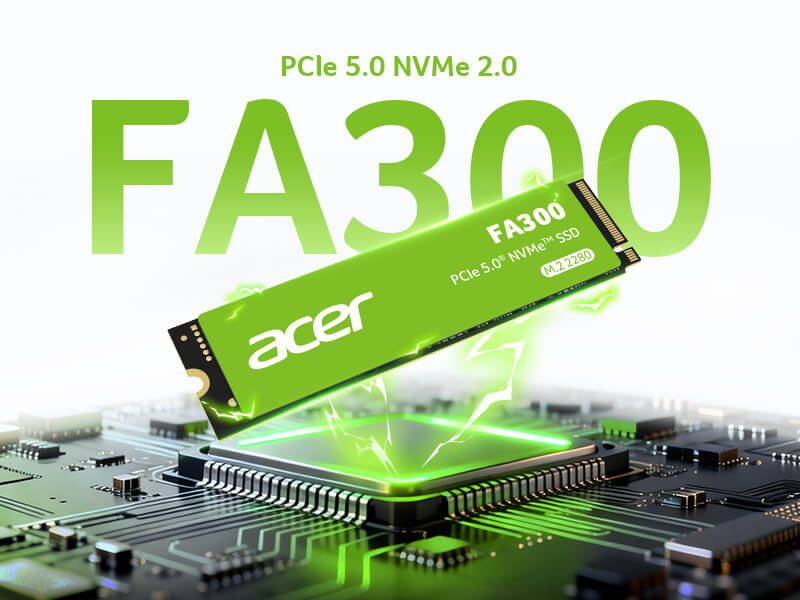 BIWIN presentó su SSD Acer FA300 con interfaz PCIe Gen5 y velocidades de hasta 11.000 MB/s
