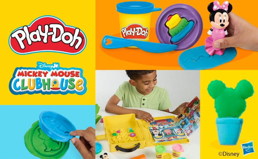 Play-Doh lanza una nueva línea de juegos portátiles junto a Mickey Mouse y sus amigos