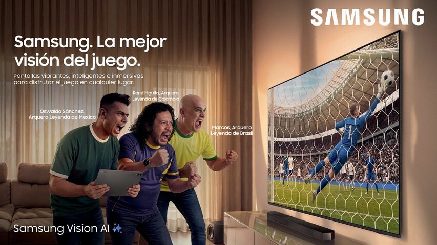 Samsung presenta “La mejor visión del juego”, una campaña con 3 arqueros icónicos de Latinoamérica