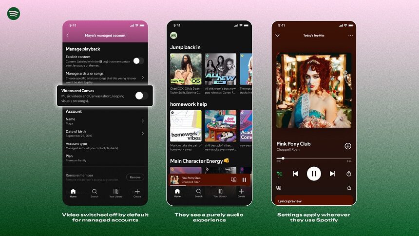 Nuevos controles de video en Spotify para personalizar la experiencia