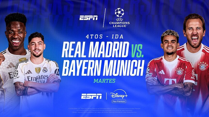 Los cuartos de final de la Champions League llegan a las pantallas de ESPN
