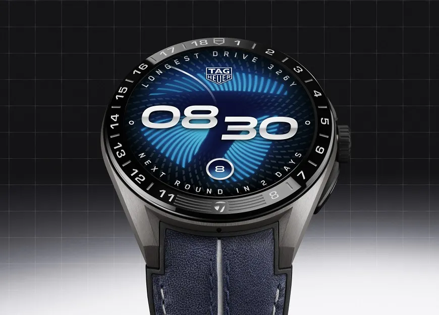 TAG Heuer y TaylorMade presentan el nuevo reloj Connected Calibre E5 de 45 mm optimizado para el rendimiento en golf