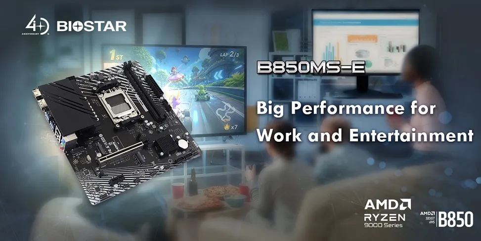 BIOSTAR lanza la nueva tarjeta madre B850MS-E para procesadores AMD Ryzen sobre la plataforma AM5