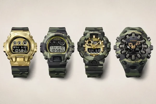 Casio presenta la serie G-SHOCK Camo and Gold uniendo el estilo militar urbano con acabados de alta relojería