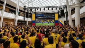 Con pantallas gigantes y espacios temáticos, Paseo Villa del Río se une a la fiesta del Mundial