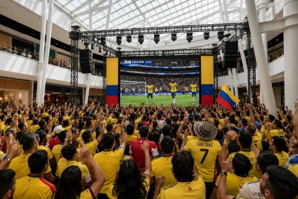Con pantallas gigantes y espacios temáticos, Paseo Villa del Río se une a la fiesta del Mundial