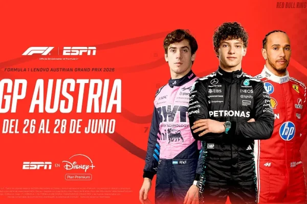 GP de Austria de F1 2026: horarios y cómo ver el Gran Premio en Disney+