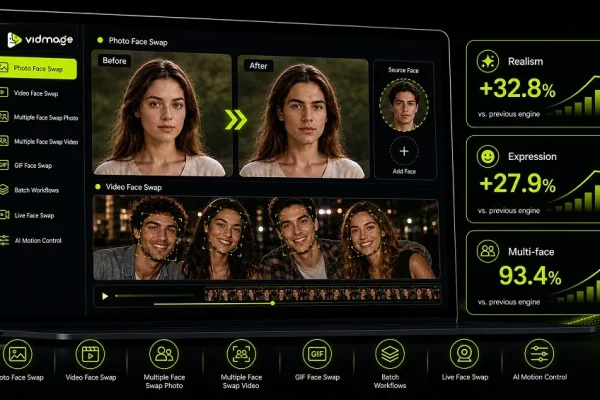 El nuevo motor de VidMage optimiza el realismo y la estabilidad en el intercambio de rostros en video